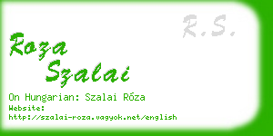 roza szalai business card